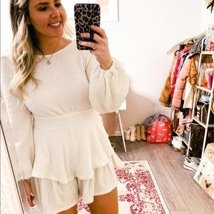 White cotton romper